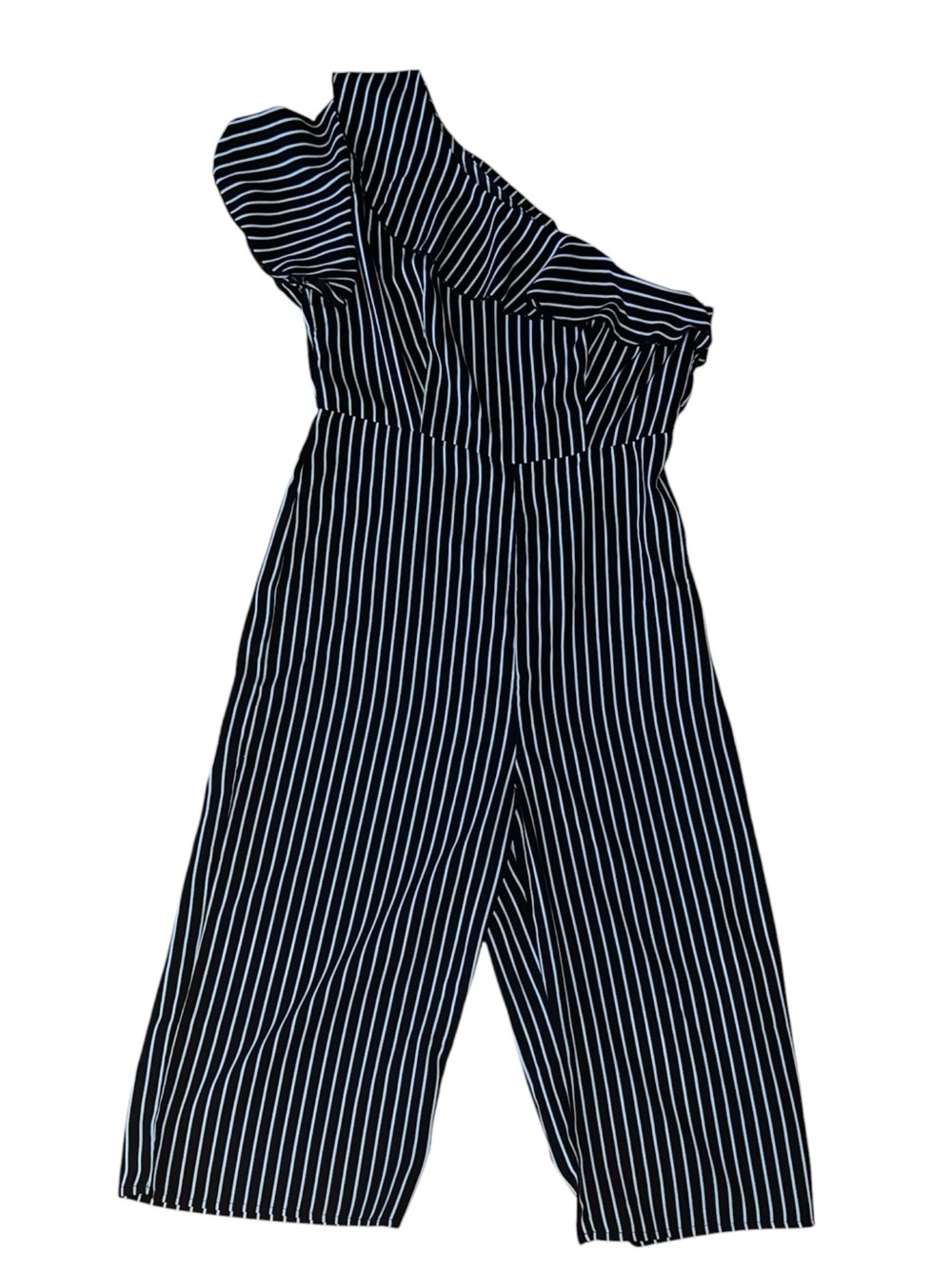 SHEIN STRIPED ONE SHOULDER JUMPSUIT